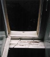 Photo of leaky window