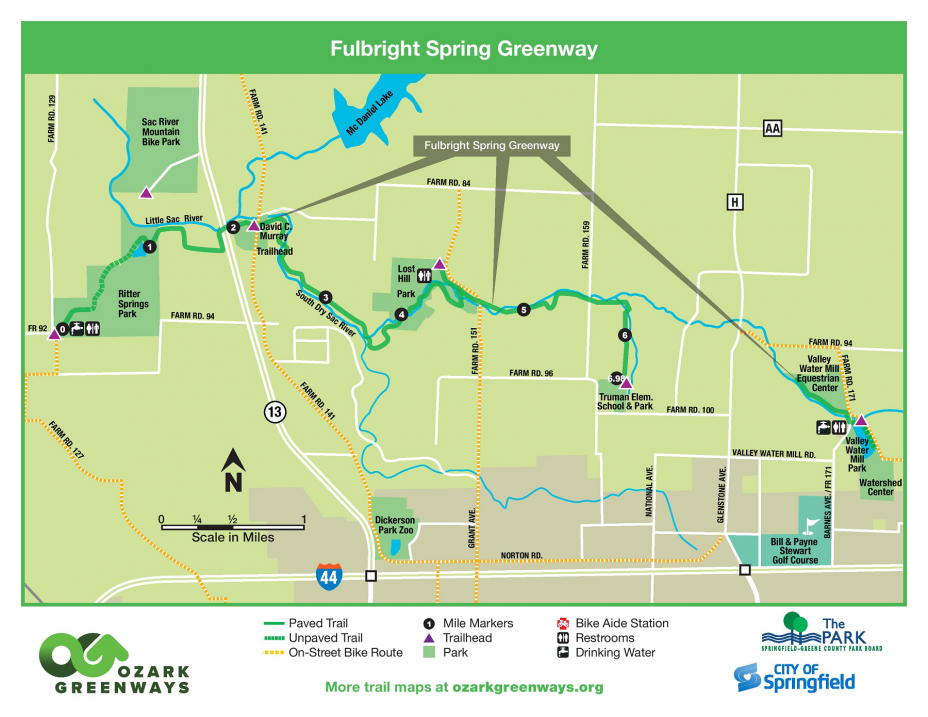 image of Fulbright Trail map Springfield