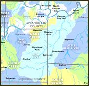 Map of Blue River Watershed