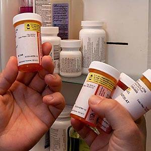 containers of prescription medicine
