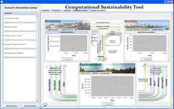 Screenshot of the Computational Sustainability Tool