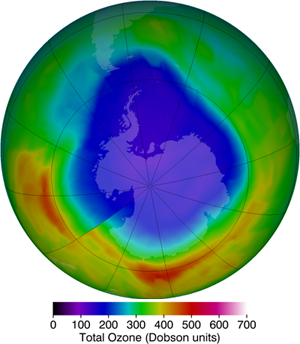 Image map of ozone hole reduction in 2012