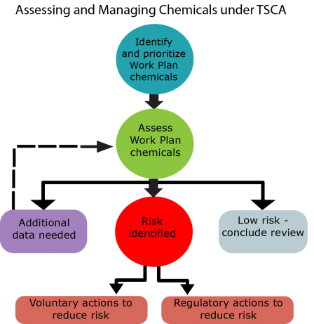 Flowchart to assessing and managing chemicals under TSCA