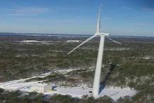 Photograph of a wind turine at the Massachusetts Military Rservation (MMR)