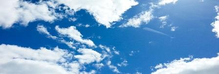 blue sky, clean air
