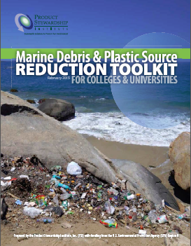 Cover of the Marine Debris & Plastic Source Reduction Toolkit for Colleges & Universities