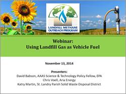 Using Landfill Gas as Vehicle Fuel Webinar screenshot