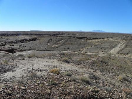 abandoned  mine in open desert land