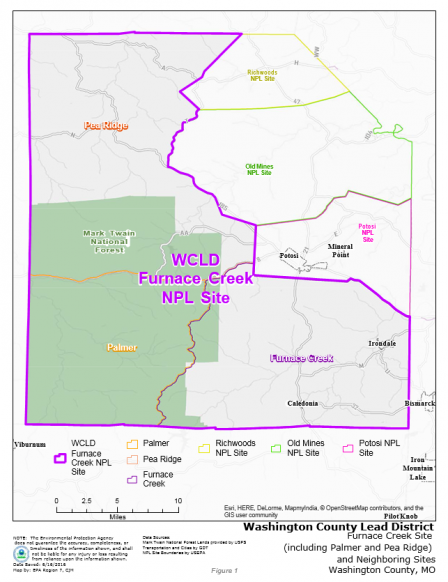 Washington County Superfund Site site map