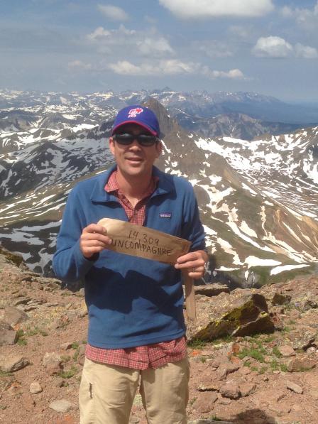 Ken Fritz on top of some mountains