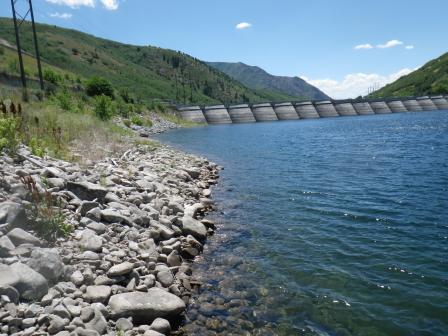 Example of a manmade reservoir - Mountain Dell Reservoir, Utah. Photo: Ben Brown, Utah Department of Environmental Quality.