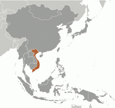 Map of Vietnam from CIA World Fact Book