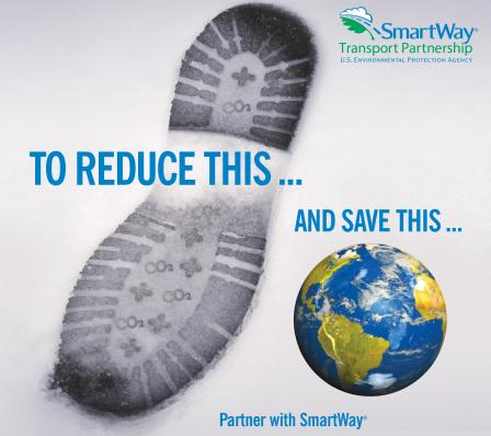 This is a picture of a footprint indicating an organization's carbon footprint; it also includes a globe indicating the impact that reducing carbon footprint can have on the world.