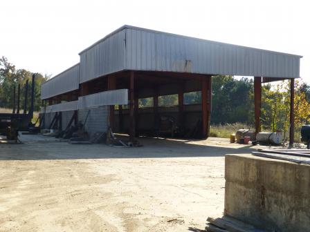 A local construction company stores equipment in this structure previously used for on-site incineration activities