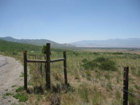 Perimeter fencing and a view of the Pine Canyon Conservation Area