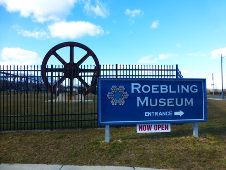 The entrance to Roebling Museum