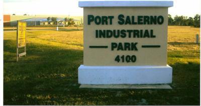 Sign at the entrance for Port Salerno Industrial Park
