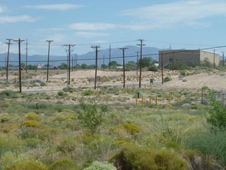 Potential area for road extension across site