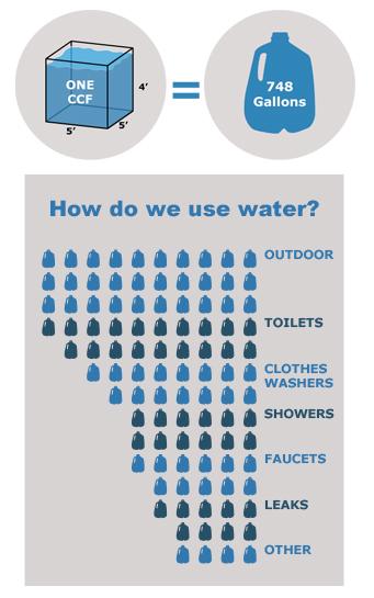 Our water average use chart
