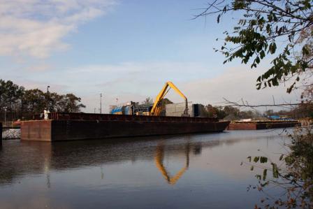 Once contaminated sediment and debris were removed from the river, they were taken to a processing facility on the Champlain Canal in Fort Edward.