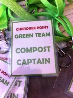 This is a picture of the lanyards Cherokee Point Elementary School made for their Compost Captains