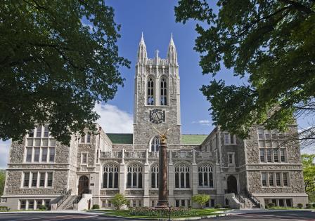 This is a photo of an old building on Boston College's campus