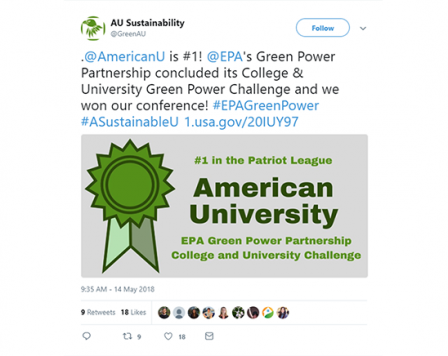 GPP Program Update 58 – American University Tweet
