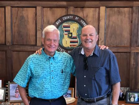 Mayor of Honolulu Kirk Caldwell (left) and Regional Administrator Mike Stoker