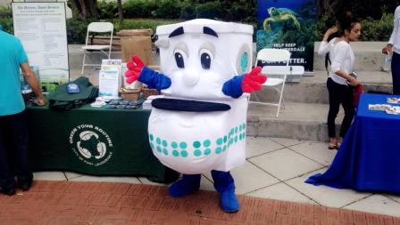 Broward's toilet mascot, Sammy Save-a-Lot.