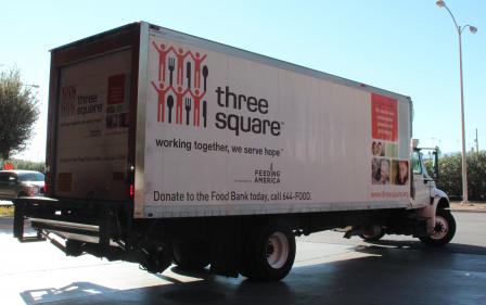 this is a picture of a food donation truck