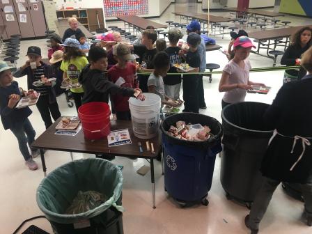this is a picture of the waste audit Christa McAuliffe Elementary School