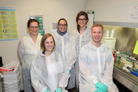 Tal lab members Front row: Tara Catron (now at BASF), Drake Phelps (now in graduate school at NCSU) Back row: Tamara Tal (NHEERL), Shaza Gabalah (ORISE), Allison Kvasnicka (student volunteer from Meredith College) Not pictured: Xia Meng Howey (ORISE), Luí