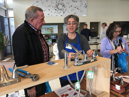 People at a water efficiency workshop.