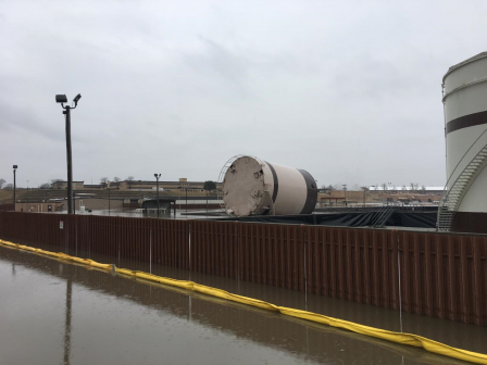 image of overturned fuel tank at Offutt AFB