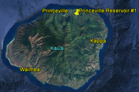 Site location on Kauai, Hawaii