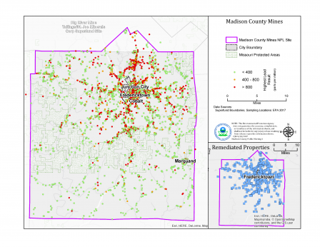 image of Madison County Mines Site map