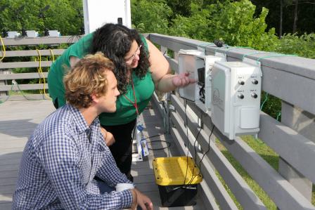 Andrea Clements demonstrates the sensor