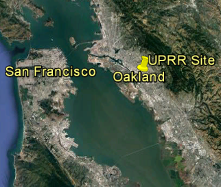 Map of site location in the City of Oakland, California