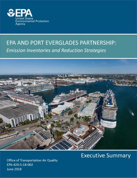A photograph of the cover of the EPA and Port Everglades Partnership Executive Summary report.