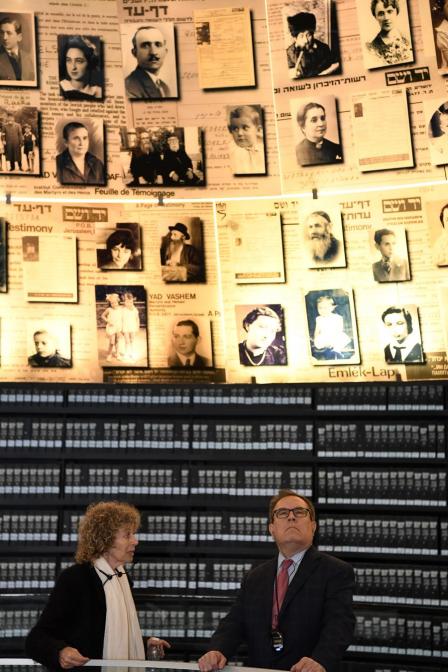Administrator Wheeler visits the Hall of Names at Yad Vashem.