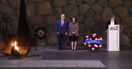 Administrator Wheeler pays tribute in the Hall of Remembrance at Yad Vashem. 