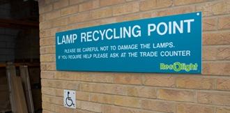 Picture of a lamp recycling point