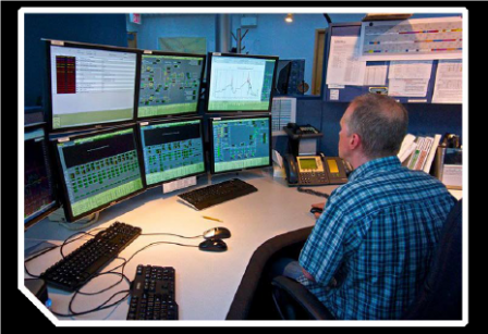 Utility operator monitoring computer systems