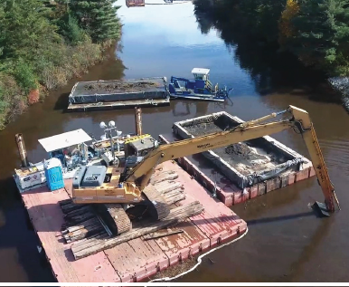 Photo of Dredging the Manistique River in 2016
