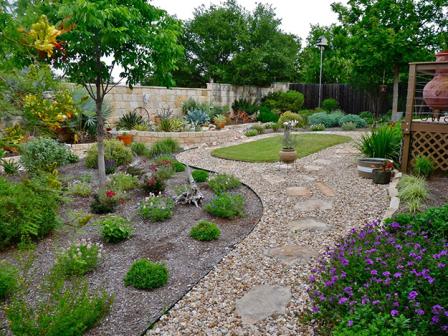 Landscape featuring native plants.