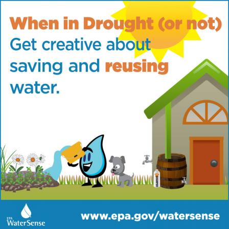 Get creative about saving and reusing water.