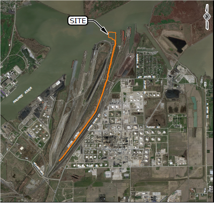 Map of Otter Remedial area includes approximately 1.7 miles of Otter Creek and a portion of the confluence area within Maumee Bay. 