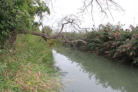 Photo of Otter Creek is a narrow waterway with limited access, surrounded by industry. 