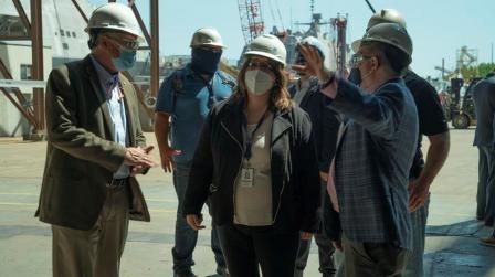 Administrator Wheeler visiting the Fincantieri Marinette Marine Site with people