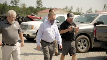 Administrator Wheeler tours Creamfield Farms with Wayne and Grayson Kirby in Mechanicsville, Va